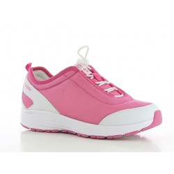 Chaussures professionnelles basket MAUD SRA femme OXYPAS pieds sensibles rose